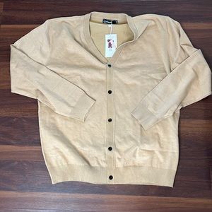 iClosam, women’s cardigan, brown, XXL, v-neck, new with tags